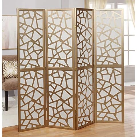 Roundhill Furniture 4 Panel Screen Room Divider Cover