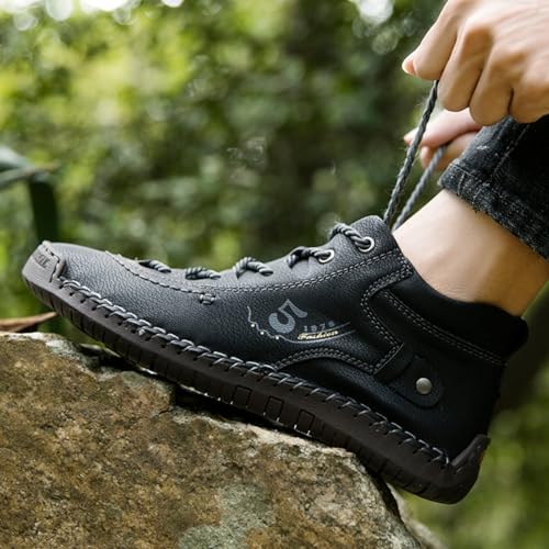 Women's Breathable Leather Ankle Boots - Lightweight Flat Ankle Boots, Suitable for Daily Commuting, Driving, and Work,Perfect for Casual Weekend Outfit3