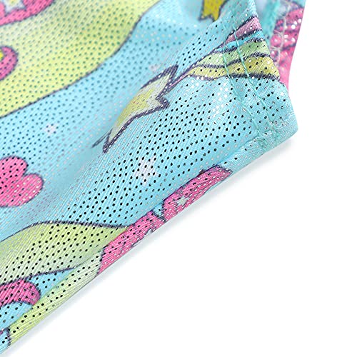 HOZIY Girls Gymnastics Leotards for Kids Tumbling Outfits Biketard Sparkle Adorable Pattern