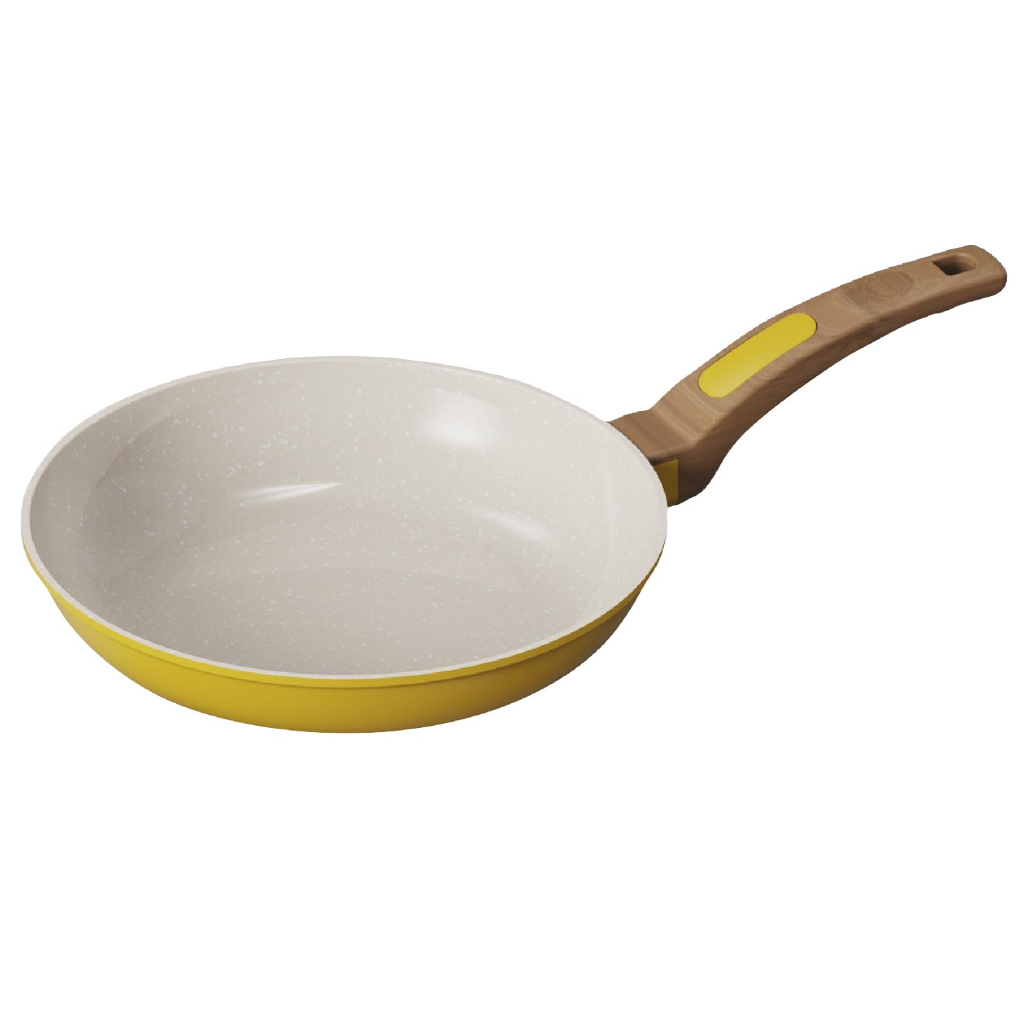 Cooksmart Marigold Signature 24Cm Frying Pan – Cast Aluminium Non-Stick | Pfoa & Pfas Free | Free Felt Pan Protector | Induction, Gas, & Electric Hob Compatible | Dishwasher Safe (Marigold)