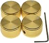 4pcs 25 * 15.5mm Aluminium Potentiometer Pot Knobs 1/4(6.35mm) Universal Metal Control Knobs with Indicator and Set Screw for Guitar/Bass/Efffect Pedal/AMPS/Preamps/Audio Equipments Gold