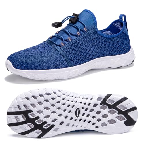 Image of ATHMILE Water Shoes for Men Women Barefoot Hiking Swim River Beach Knit | Adult Lake Pool Aqua Socks Quick Dry for Hiking Surfing Kayaking Sport Accessories Camping Must Haves