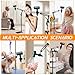 Hair Dryer Stand, 1.68M Height Adjustable, Hands Free Blow Dryer Holder with Heavy Base, 360 Degree Rotating, Work with 99% Dryers, Gift for Mom, Elder, Frozen Shoulder - Black