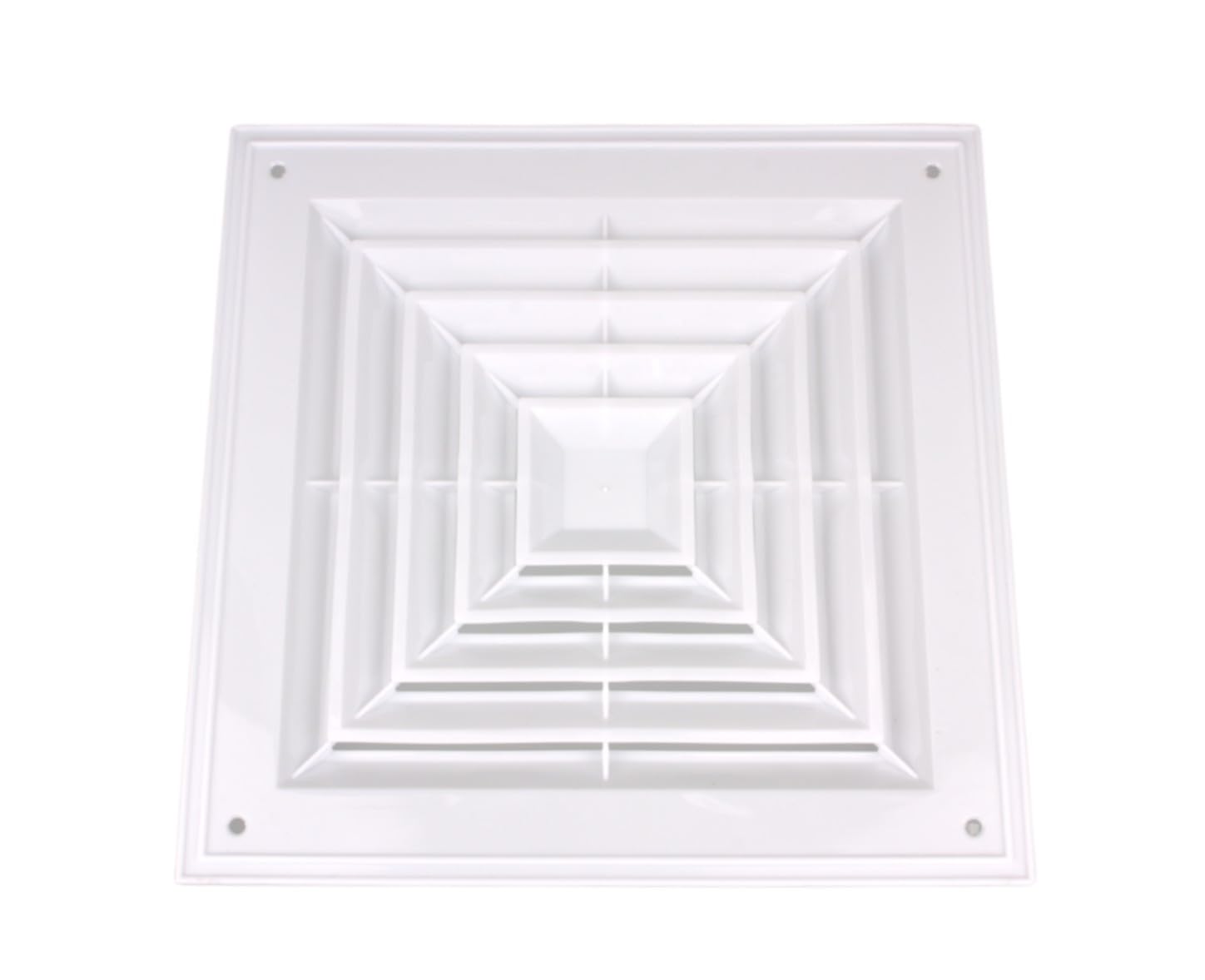 Return Air Flow Reinforced Plastic Fan Grille, Indoor and Outdoor Sidewall Square Return Grille Vent Cover 11.8"x11.8" (30Wx30L(cm)) -White