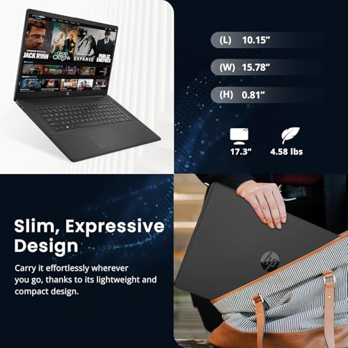 Image of HP 17.3 Inch Business Laptop Computer, 2026 Edition, Intel Core 5 120U, 16GB RAM, 1TB SSD, Large Screen, WI-FI 6, Windows 11 with Office 365 for The Web