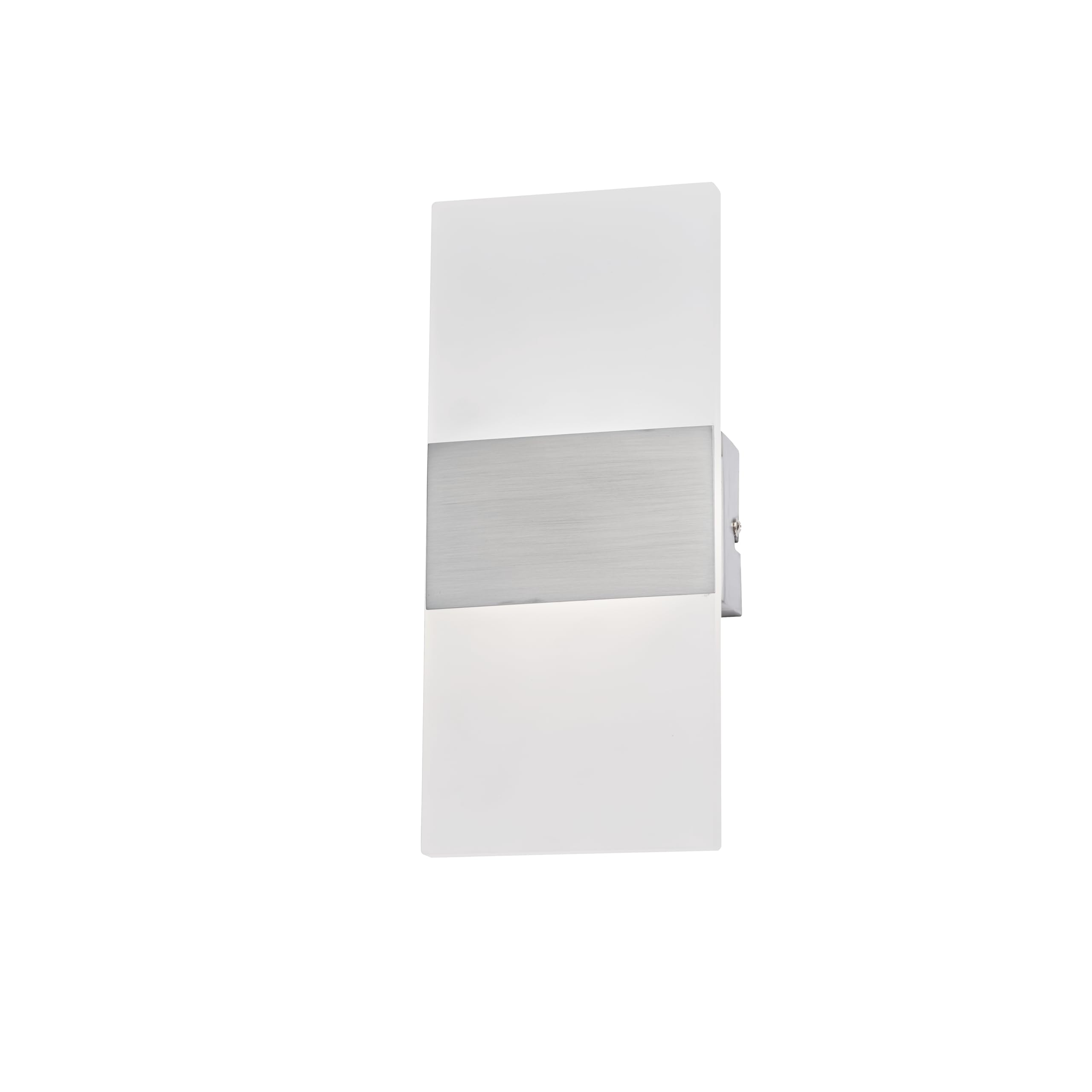 Fischer & Honsel Wandleuchte, Foder | nickelfarben matt| B: 12,00 cm, H: 27,00 cm, Ausladung Wand: 5,00 cm| mit Schalter| 1x LED 7 Watt 2700 K| 890 lm| EEG: F | 30538