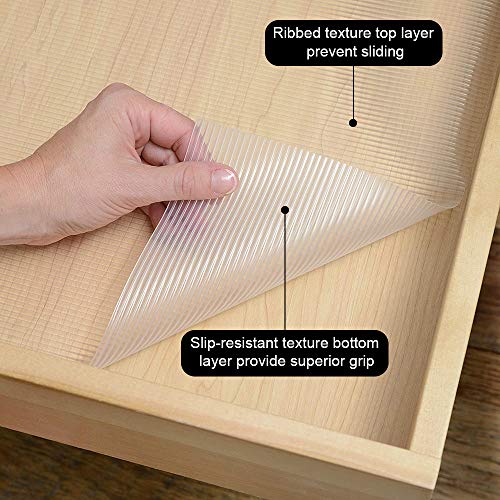 image for ACMETOP Shelf Liner, Non-Slip Non-Adhesive Drawer Liner, 17.5 Inch x 2