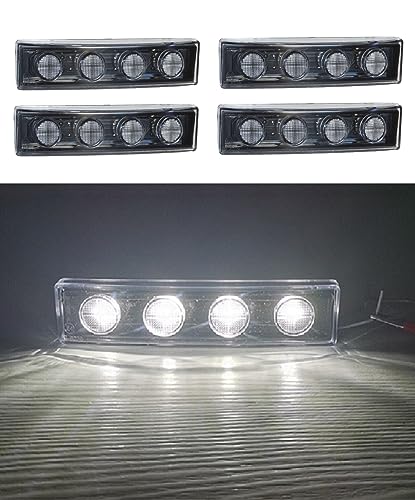 4 luces LED blancas para cabina de techo para Scania G P R T 12 V 24 V E-marcado OEM reemplazar 1798980 1910438