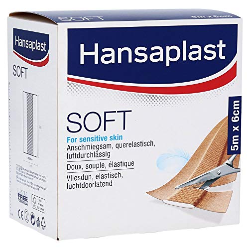 Pansement Hansaplast Soft 5m hypoallergénique et haute tolérance cutanée