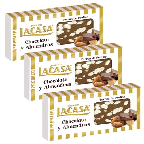 Lacasa 3x Turrón Chocolate y Almendras 250 G