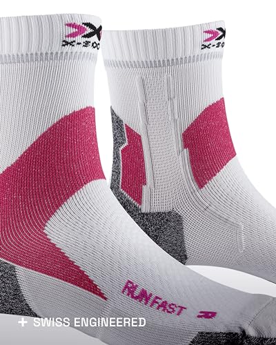 X-Bionic Run Fast Calze W018 Arctic White/Flamingo...