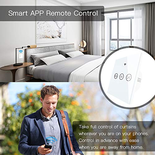 DECDEAL 90-250V WiFi Cortina Interruptor APP Controle Remoto Controle de Voz Compatível com Alexa As