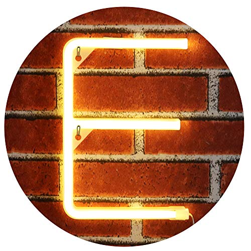 Light Up LED Letter Neon Signs Wall Decor, Neon Light Alphabet Marquee Letter Light Bedroom Decor for Teen Girls Christmas Decor-Letter E(Warm White)