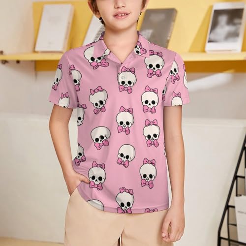 Boys' Classic Polo Shirts Short Sleeve Moisture-Wicking Golf & Tennis Shirts for Youth Teens Music Dalmatian Dog2