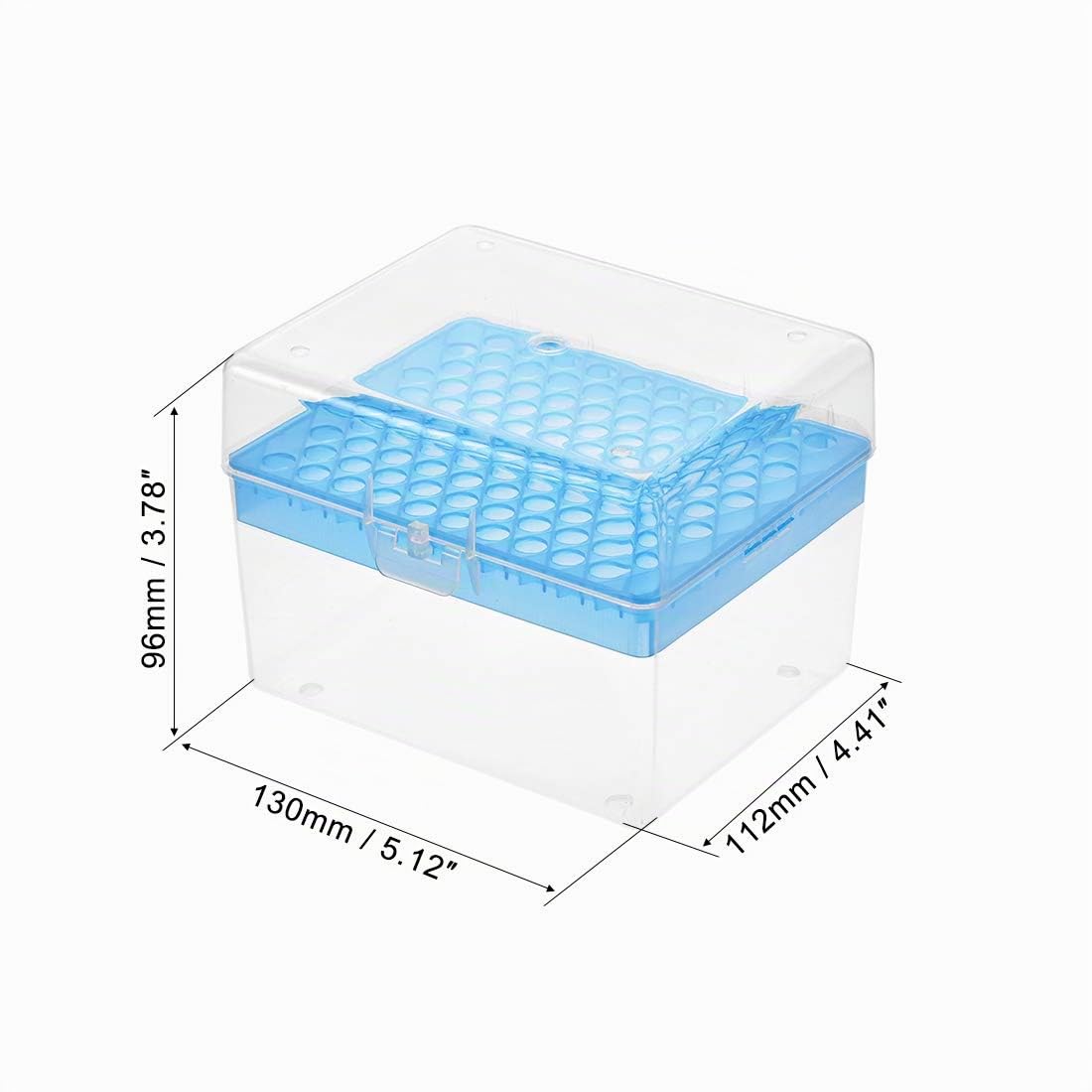 sourcing map 2St Pipettenspitzen Box 100-Well Spitzenhalterbehälter 1 ml/1000ul 8.5mm Loch DM