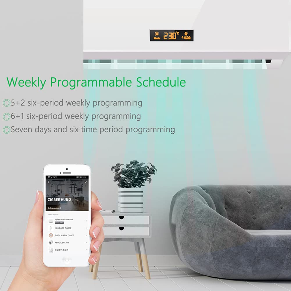 Programmierbares intelligentes Heizkörper-Thermostat – APP Sprachsteuerung Smart Heizkörperventil für Digitale Multi-Raumsteuerung – einfache Installation – spart Heizkosten