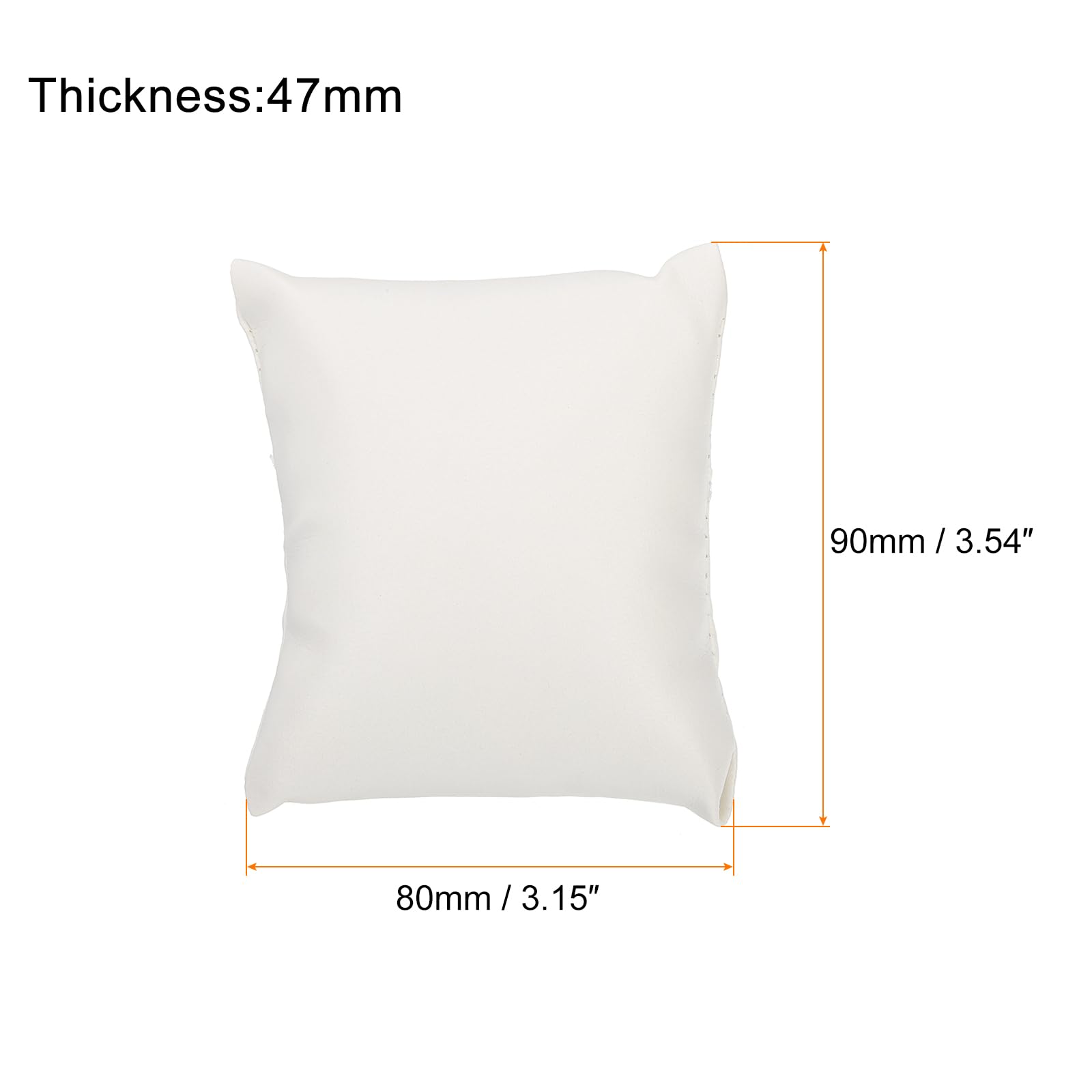 sourcing map 12Pcs Coussin de Montre pour Bracelet, 9 Cm X 8 Cm, en Cuir Pu, Oreillers de Présentation de Bijoux pour Coussins de Bracelet, Blanc