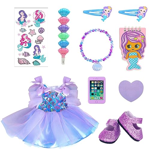 Muñeca negra realista con vestido y accesorios 14.5 pulgadas miniatura 2