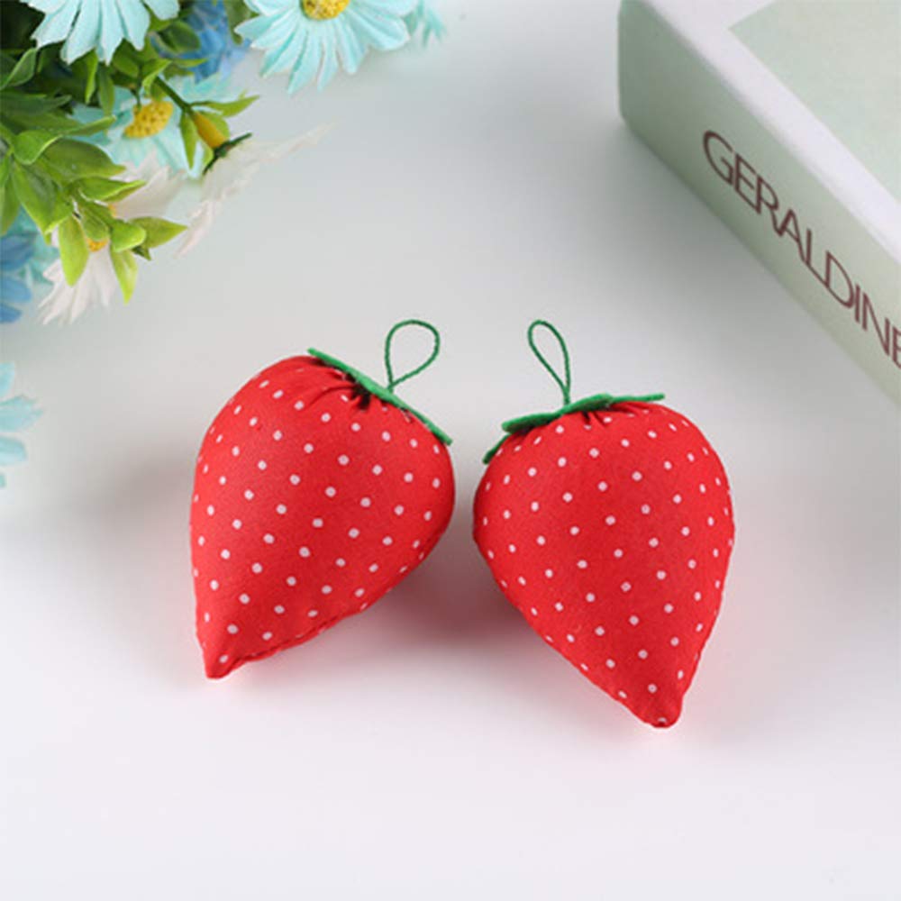 Portaspilli A Forma Di Fragola 2 Pezzi - Cuscino Decorativo Per Cucito E Ricamo - Foto 12