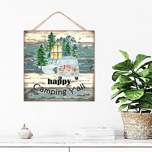 Placa de madera divertida de verano para decorar hogares campestres 5