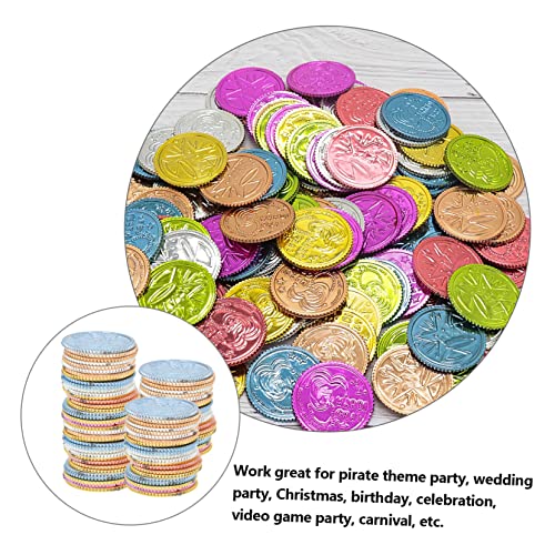 BESTOYARD 300 Peças Com Decorações Brinquedos Recompensa Jogo Decoração Plástico Falso Para Moedas R