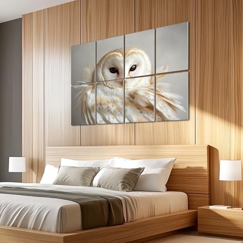 Paneles Acústicos Artísticos 8 Pack Owl Twisted Head Multi3, 48"x32", Absorbentes de Sonido, Decorativos Autoadhesivos para Estudios y Oficina miniatura 5