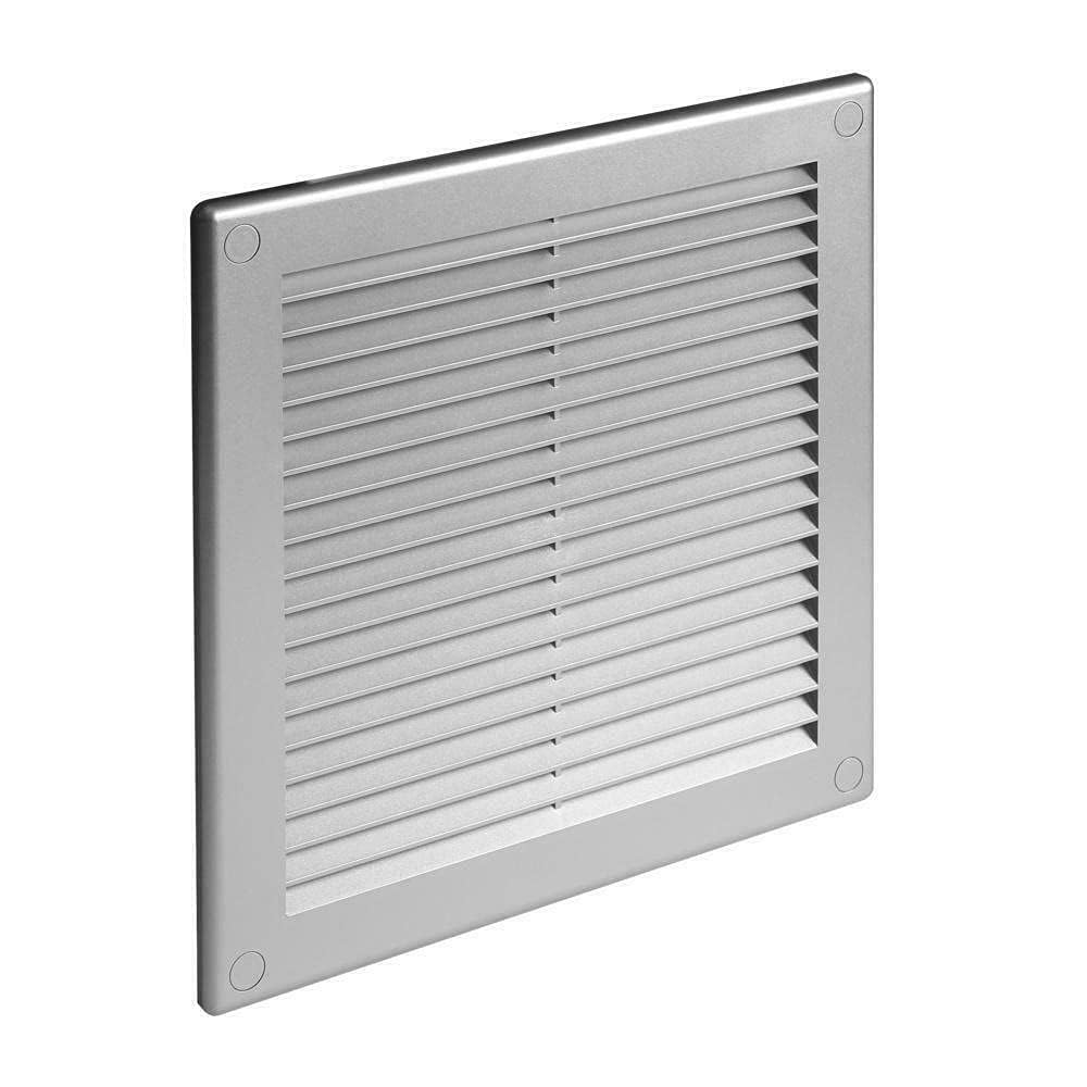 Prostko Ltd Grey Satin Air Vent Grille - 200Mm X 250Mm - Wall Ventilation Cover.