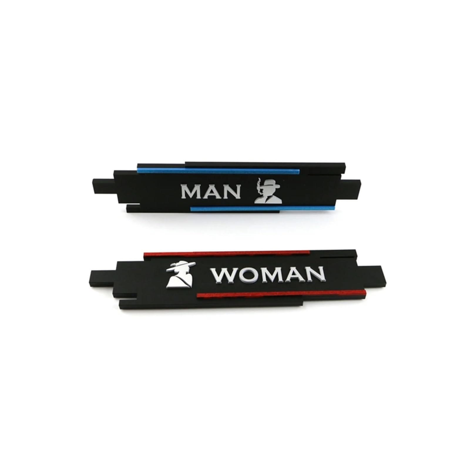 Letrero de baño Tablero de señalización puerta baño for hombre y mujer, acrílico, etiqueta Tolilets personalizada, señales sala lavado, indicador placa Wc para Hotel Restaurante