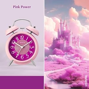 4loudalarmtwinbellalarmclocknightlightdeskclocktablealarmclockbedroomalarmclockpinkpower Urban Country Home Decor 4 loud alarm twin bell alarm clock night light desk clock table alarm clock bedroom alarm clockpink power urban country home decor