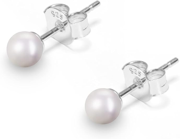 Parel oorhangers licht roze zoetwaterparels ca 8-9mm, zilver 925