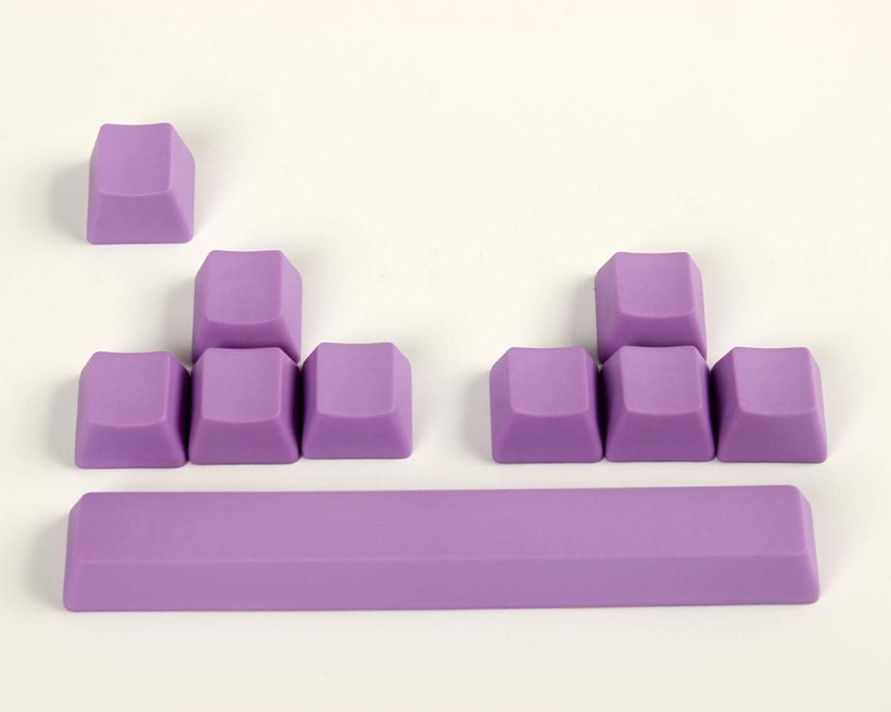10 Keys OEM Profile Thick PBT Keycaps Arrow WASD Esc 6.25u Spacebar Blank Keyset for Cherry MX RGB Switches Mechanical Keycaps Gaming Replacement (Light Grey)
