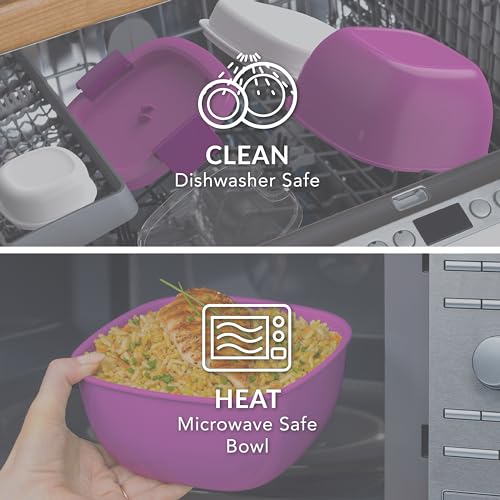 image for Bentgo Salad Container - 54 oz Bowl with 4-Compartment Toppings Tray, 