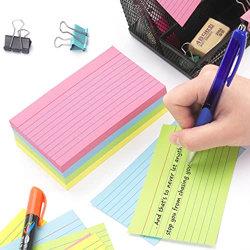 Tamaki Colored Index Cards 3 X 5 Ruled Note Cards Flash Cards for Studying, Home and Office Ruled Index Cards, 180 Count - Thumbnail 7