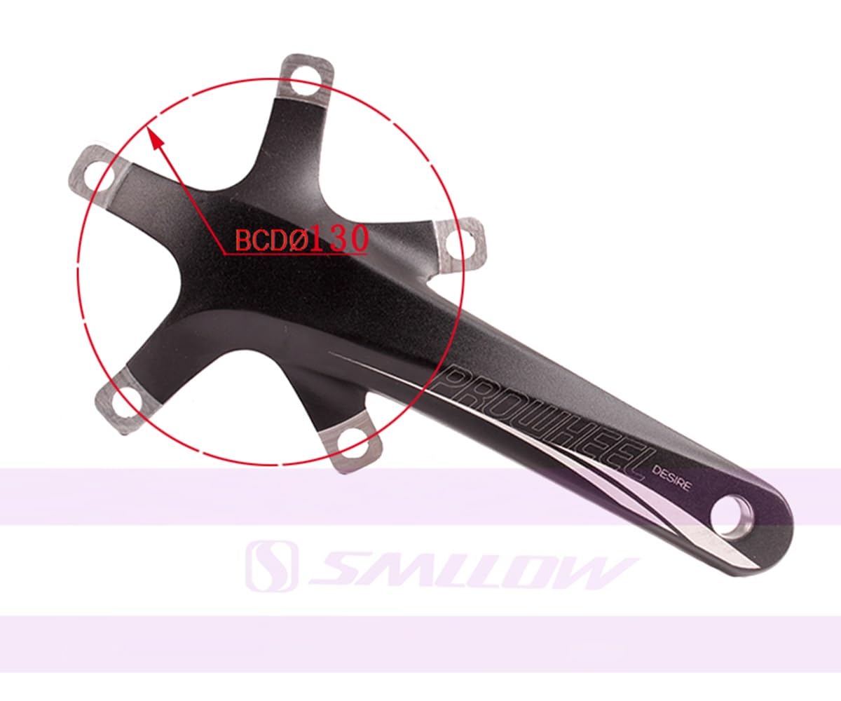Zestaw korby drążonej do roweru wyścigowego 170 mm 130 BCD 39 do 53 zębów okrągła pojedyncza tarcza łańcuchowa aluminium do 8- i 11-rzędowych 5 otworów