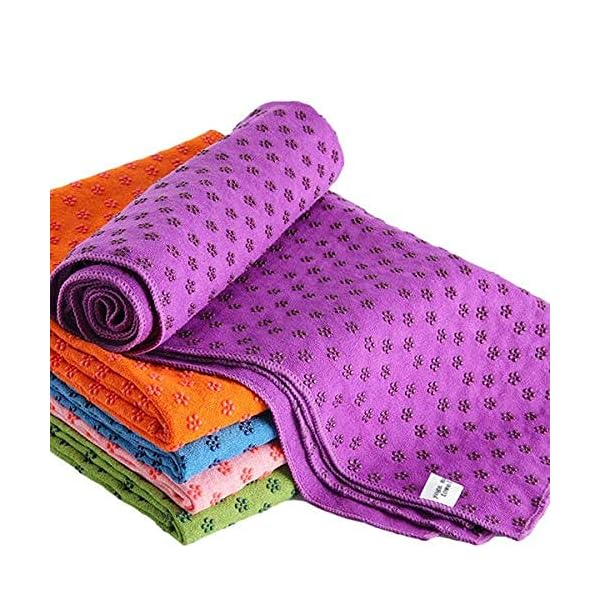Serviette yoga microfibre antidérapante points PVC 183x61cm