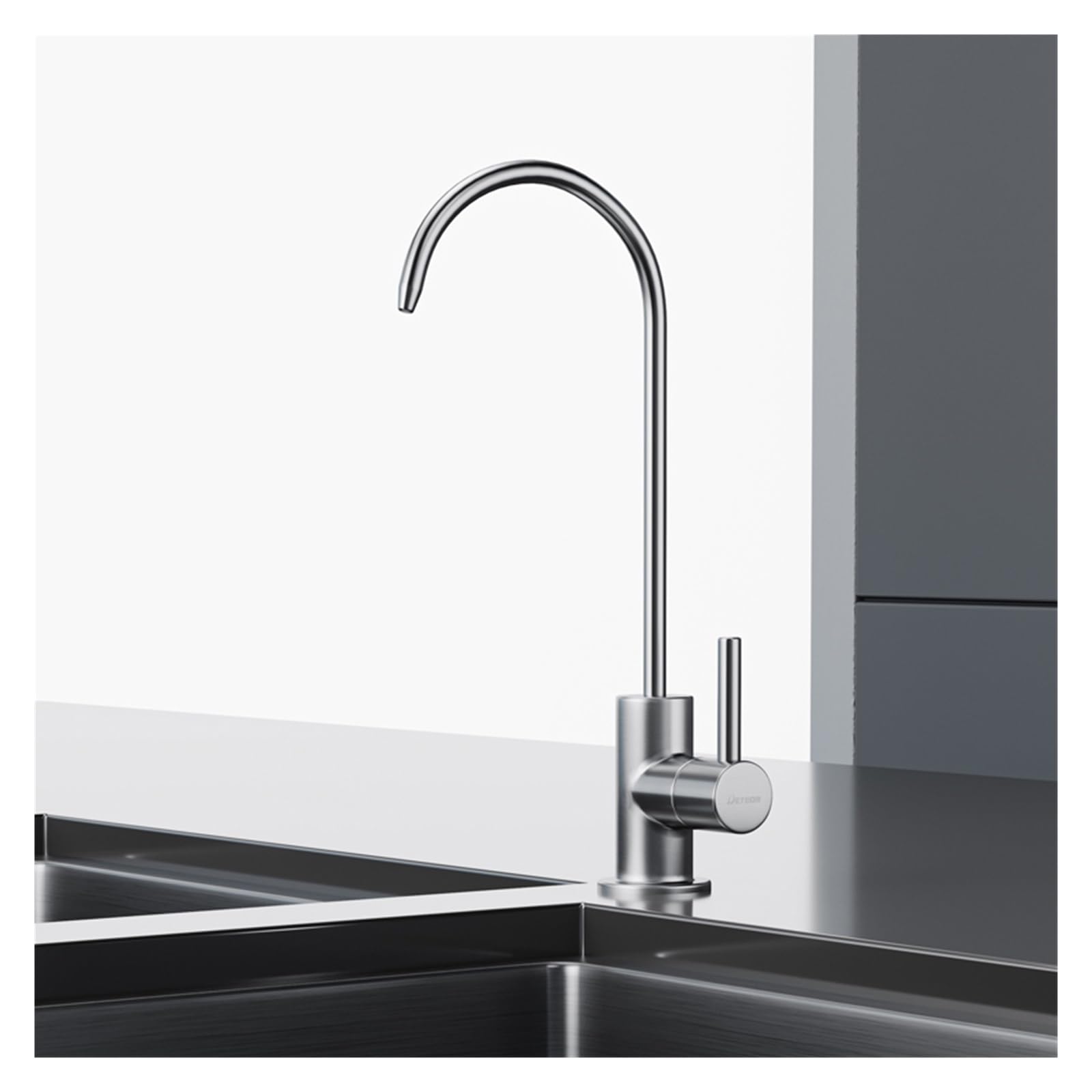 Robinet de cuisine pour évier design noir mat pour eau filtrée