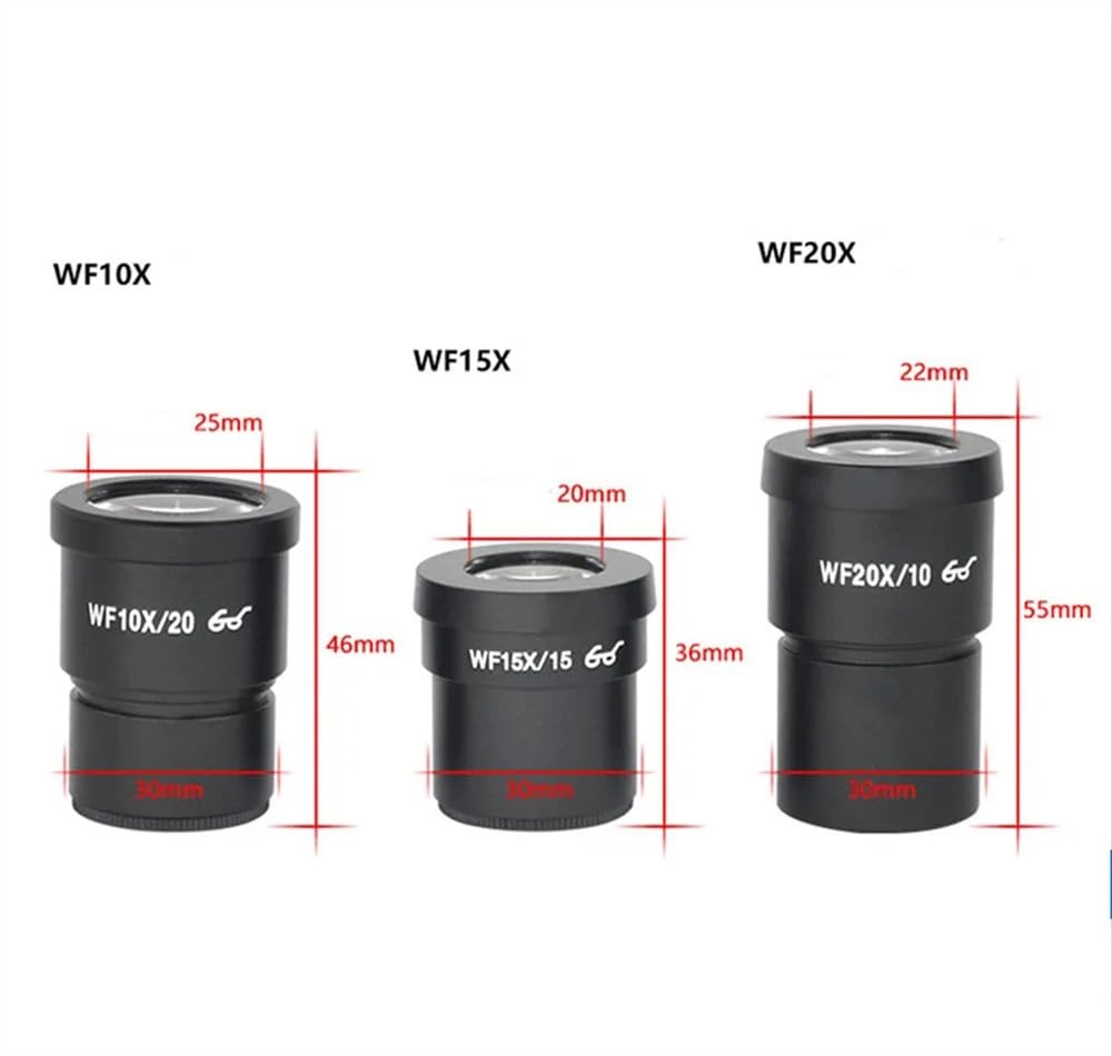 Osservazione al microscopio WF10X/20 WF15X/15 WF20X/10 con reticolo Oculari for microscopio Campo largo for microscopi stereo Dimensioni di montaggio 30 mm(WF20X)