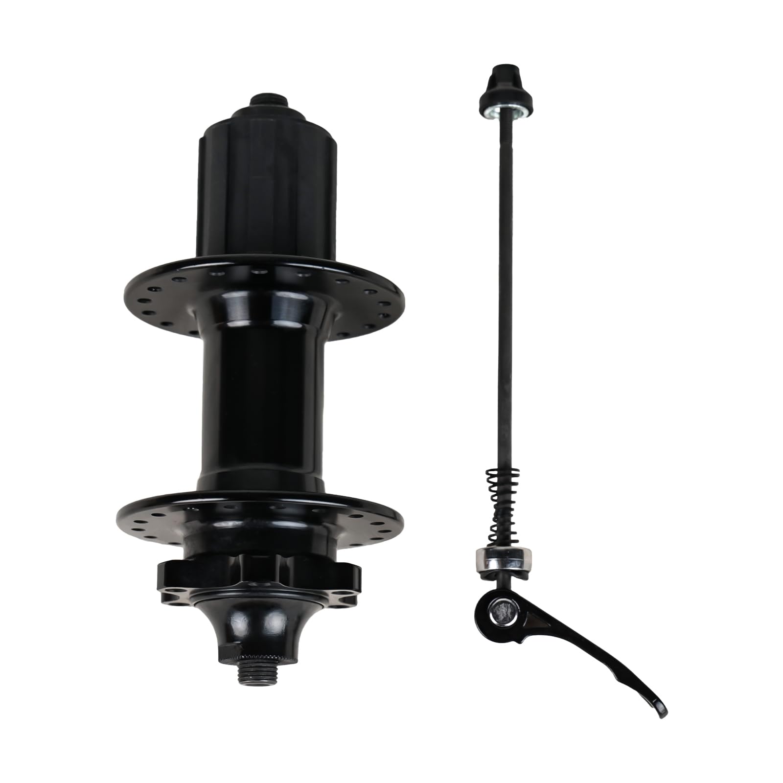 DH901YR 8/9/10-Speed Bicycle Rear Wheel Hub,6-Bolt Disc Brake,2 Sealed Bearings,M10*135mm OLD,14G*36H,HG Cassette Freehub,Quick-Release,Lightweight Aluminum,Black for MTB/Commuter/Touring Bikes