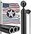IIOPE 25FT Heavy Duty Flag Pole,12 Gauge Aluminum,100 MPH Wind Tested,Extra Thick Flagpole Kit for House Outside with 5x3 USA Flag, Includes All Hardware Needed to Fly Two Flags?Black?