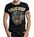 Gasoline Bandit Biker Racer T-Shirt - Forever Free Big Size Print 4XL