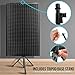 Pyle PSiP24 Acoustic Isolation Absorber Shield Sound Wall Panel Studio Foam and Dampening Wedge with Height Adjustable Stand,Charcoal Gray