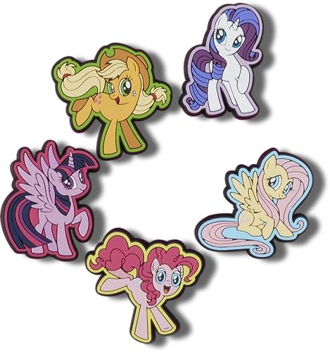 Charms Crocs My Little Pony 5 Pack pour customiser les sabots multicolores des enfants au parc
