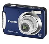 10,0 Megapixel Canon PowerShot A480 Digitalkamera (10 MP, 3-fach opt. Zoom, 6,4cm (2,5 Zoll) Display) blau