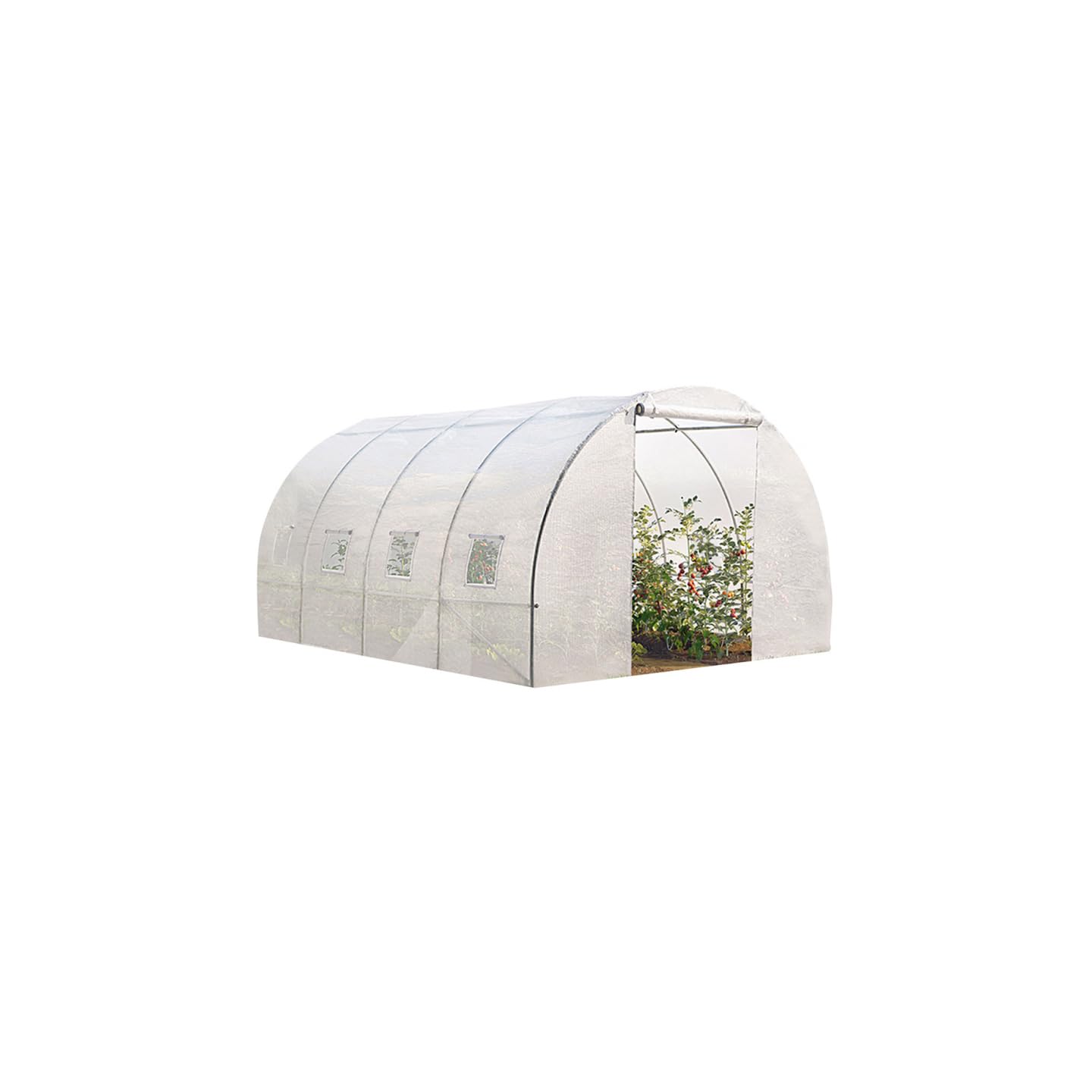 IDMarket - Lona blanca de repuesto de 140 g/m² y 12 m², para invernaderos de túnel.