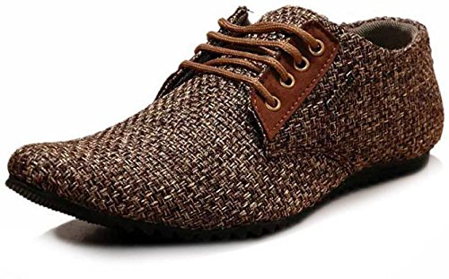 OORA Stylish Brown Color Jute Casual Laceup Shoes for Men (B06XMXWXQD) Amazon Price History, Amazon Price Tracker