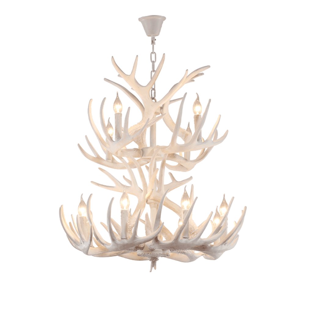 SYAXVOM & Perfect ** - personality antler lamp creative Internet cafes studio clothing store chandelier living room restaurant cafe lamps Antler white Room Dining Easy Installation (