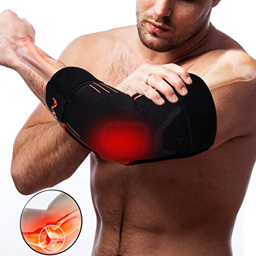 Elbow Brace for Weightlifting Compression, Comfortable and Adjustable Elbow Support for Tendonitis