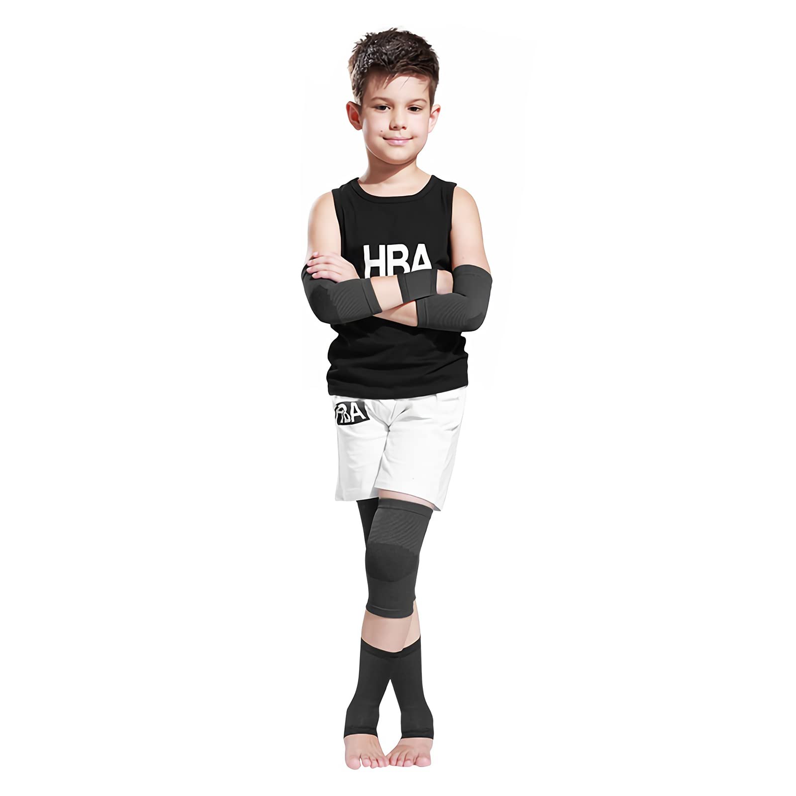 ITODA Kids Knee Pads Elbow Pads Wrist Guards Ankle Supports 8 in 1 Protective Gear Sets for Football Basketball Running Dancing Skating Cycling