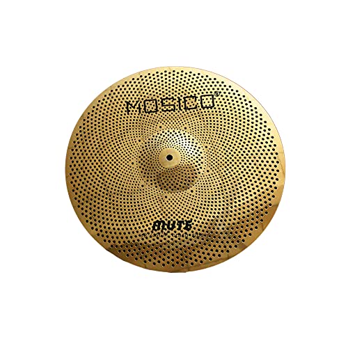Mosico Low Volume Cymbal Pack Drum Cymbal Set 10"Splash 14'Hihats 16"Crash 18'Crash 20"Ride Cymbal 6Pcs Free Plus Cymbal Bag Golden Mute Cymbal Set Drum Practice Cymbal #TOP3