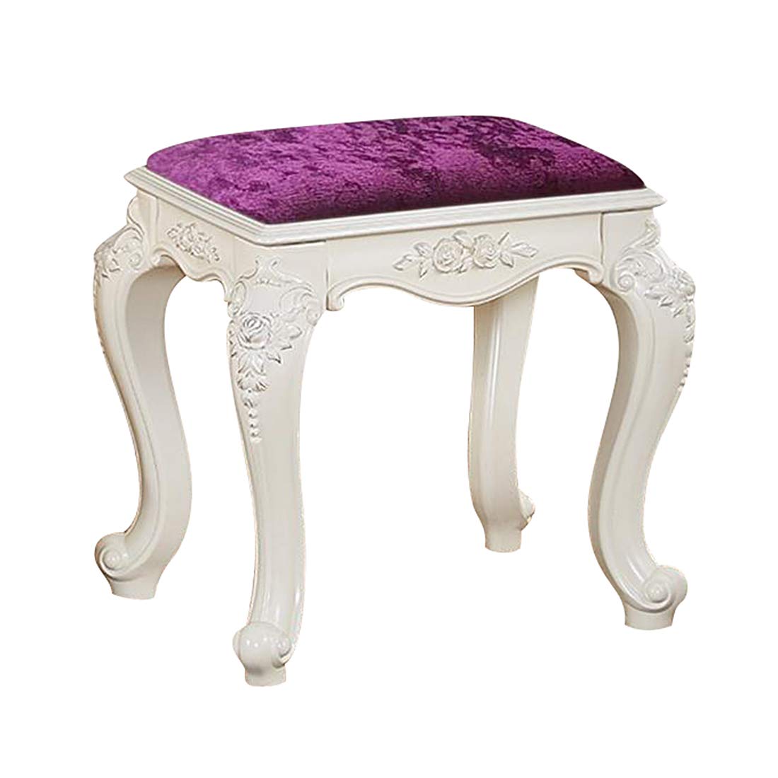 Tabouret baroque européen rembourré haute résilience aux finitions raffinées